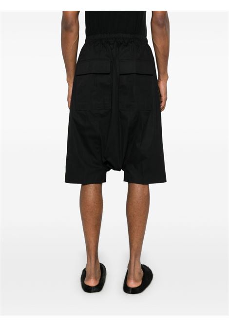 Bermuda con coulisse in nero Rick Owens - uomo RICK OWENS | RU02D6384TE09